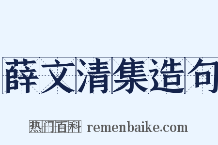 薛文清集造句是什么意思的图片
